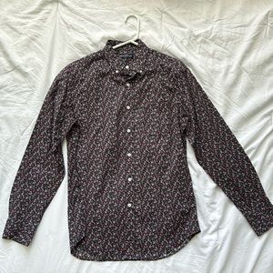 J.Crew Men’s Small Floral Pattern Button Up Shirt